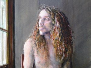 Riley in the Studio (Cropped Image)